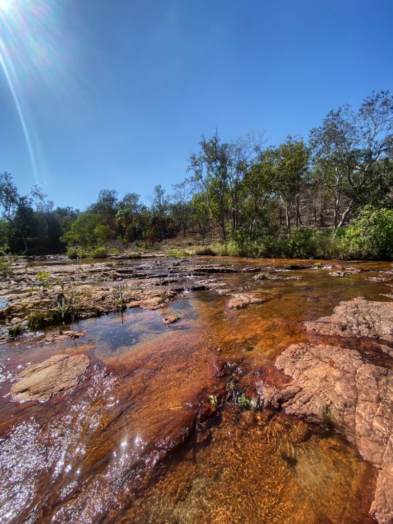 Sunny day at the Upper Cascades in Litchfield National Park