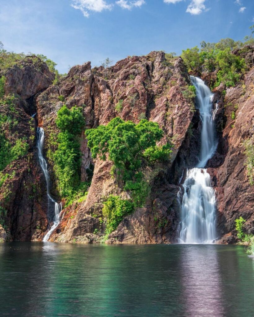 View of Wangi Falls during the dry season at Litchfield National Park