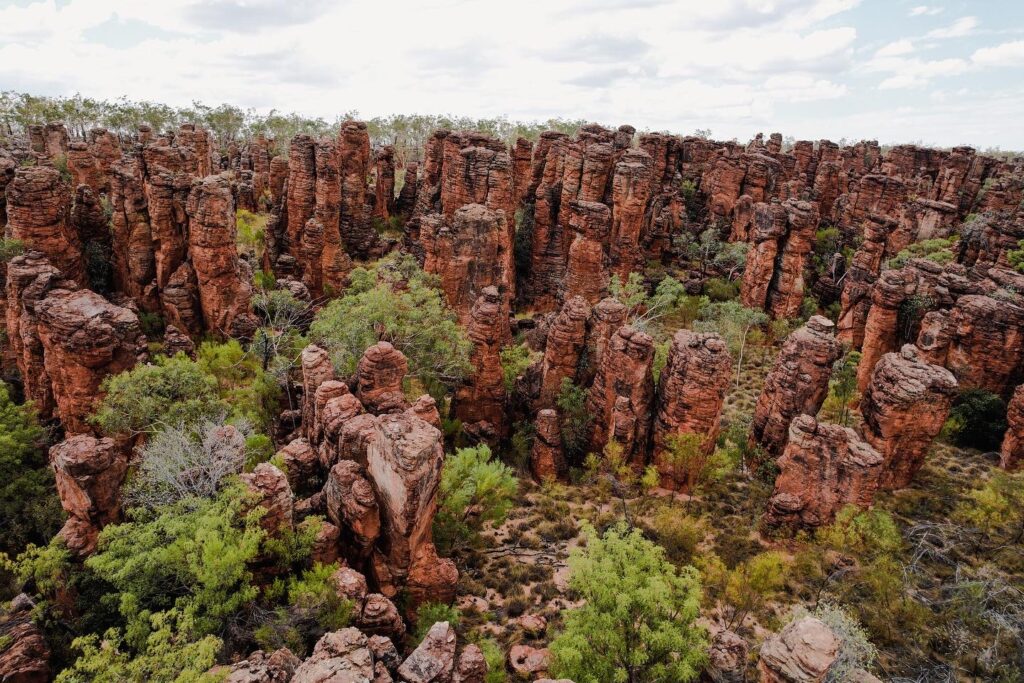 Limmen National Park's Lost City rock red centre