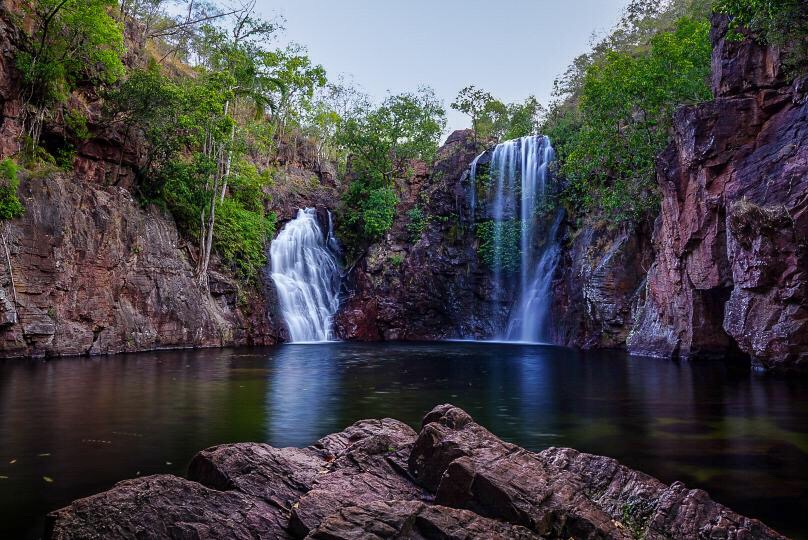 late afternoon view of florence falls litchfield national park litchy nt