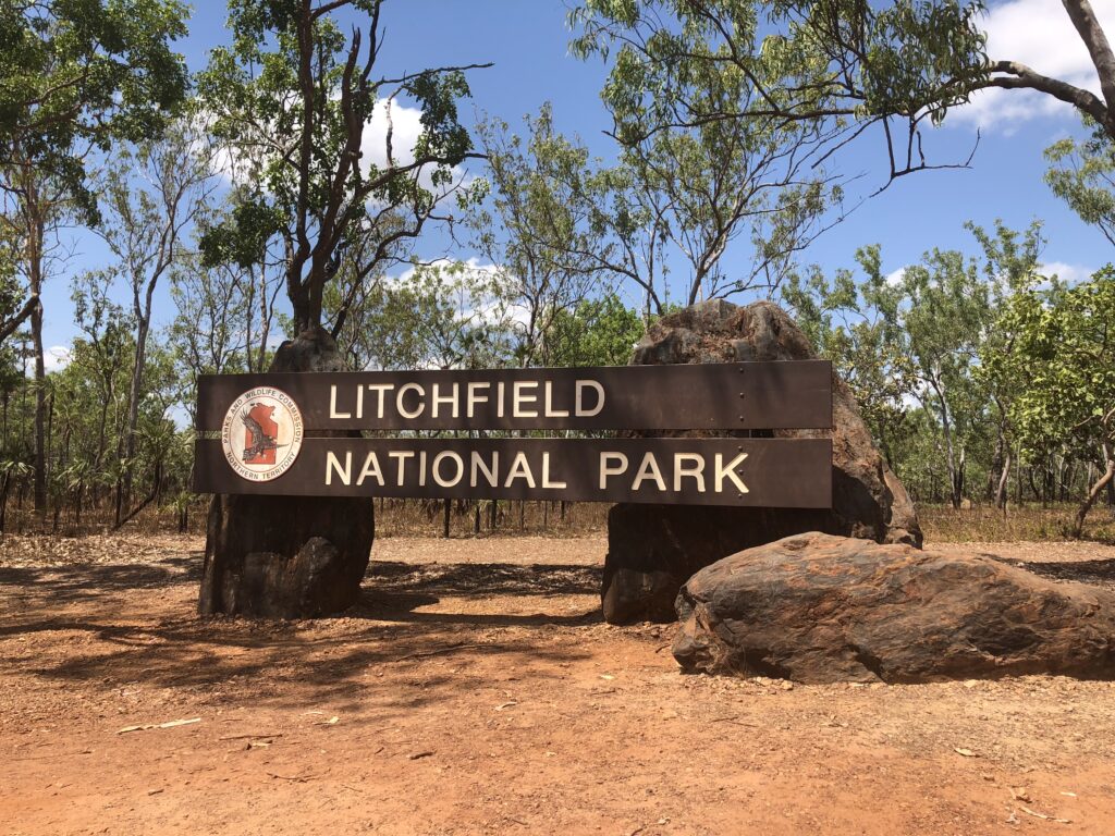 entrance sign to Litchfield National Park